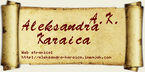 Aleksandra Karaica vizit kartica
